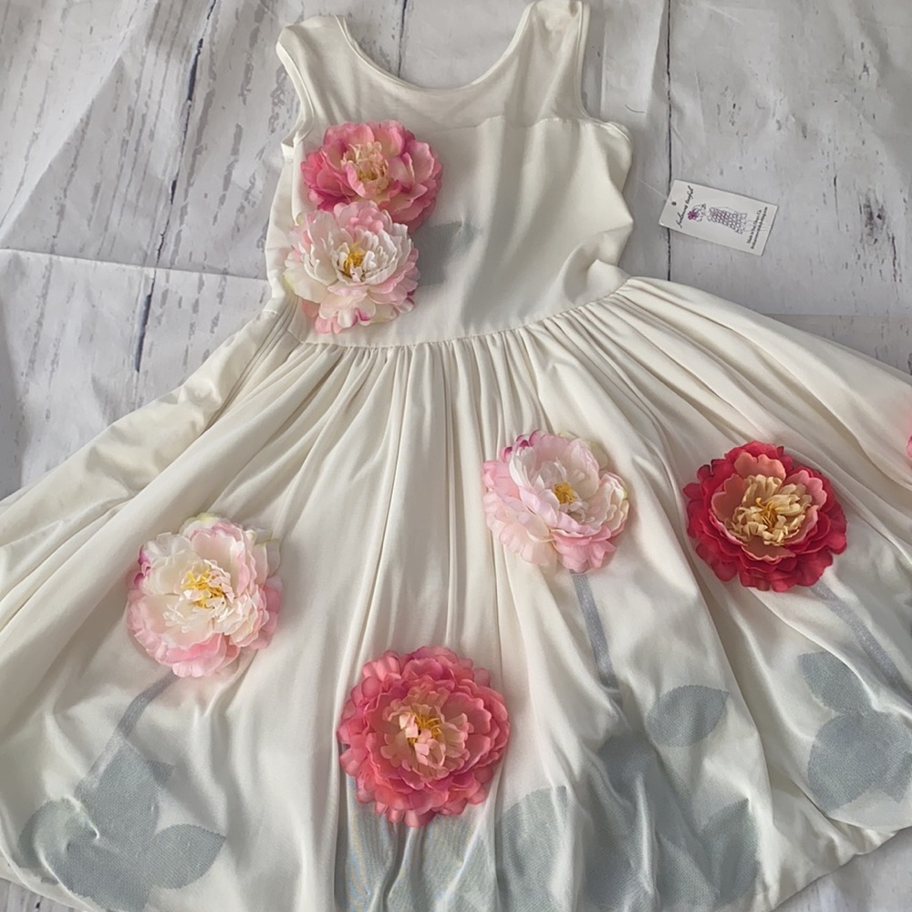 NWT Couture 5 Loaves 2 Fish Flower Party Dress 32” long, 28” around chest 12